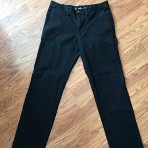 Men’s OldNavy Black Flat Front Pants EUC!!